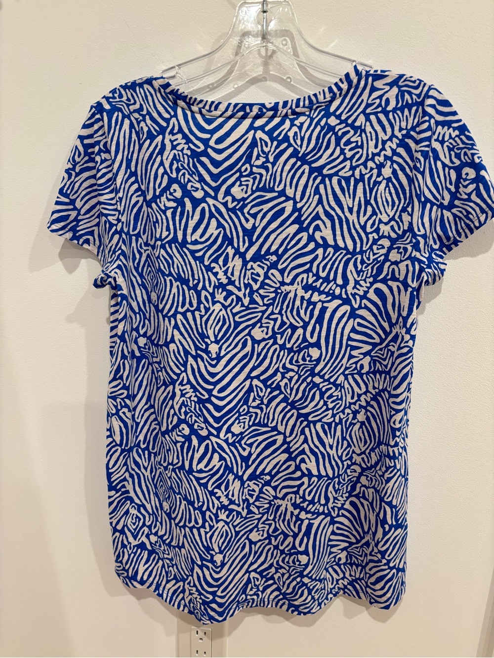 Lilly Pulitzer Etta Scoop Neck Top in Martinique Blue Zee Bebe Womens Small - Picture 5 of 14